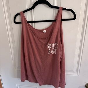 Bella Canvas Mauve Pink "Brides Babe" Scoop Tank
